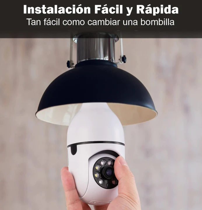 Cámara 360° forma de FOCO con WiFi 🤗