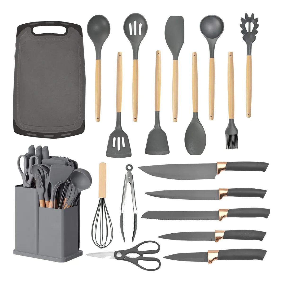SET DE UTENSILIOS DE COCINA COMPLETO Y ELEGANTE 19 PIEZAS 🥳