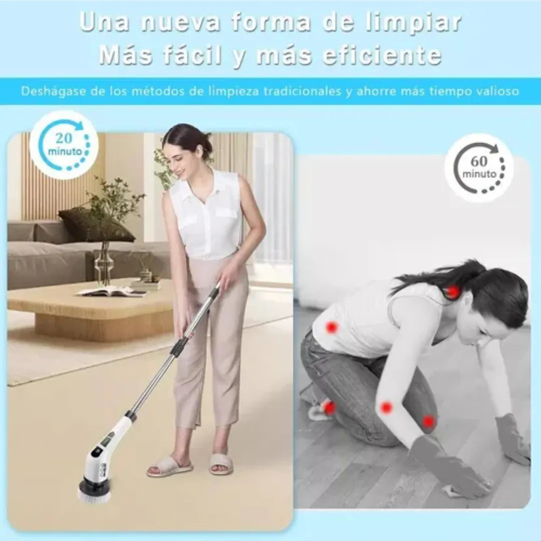 CEPILLO DE LIMPIEZA 9 EN 1 MULTIUSOS ELECTRICO 🫧