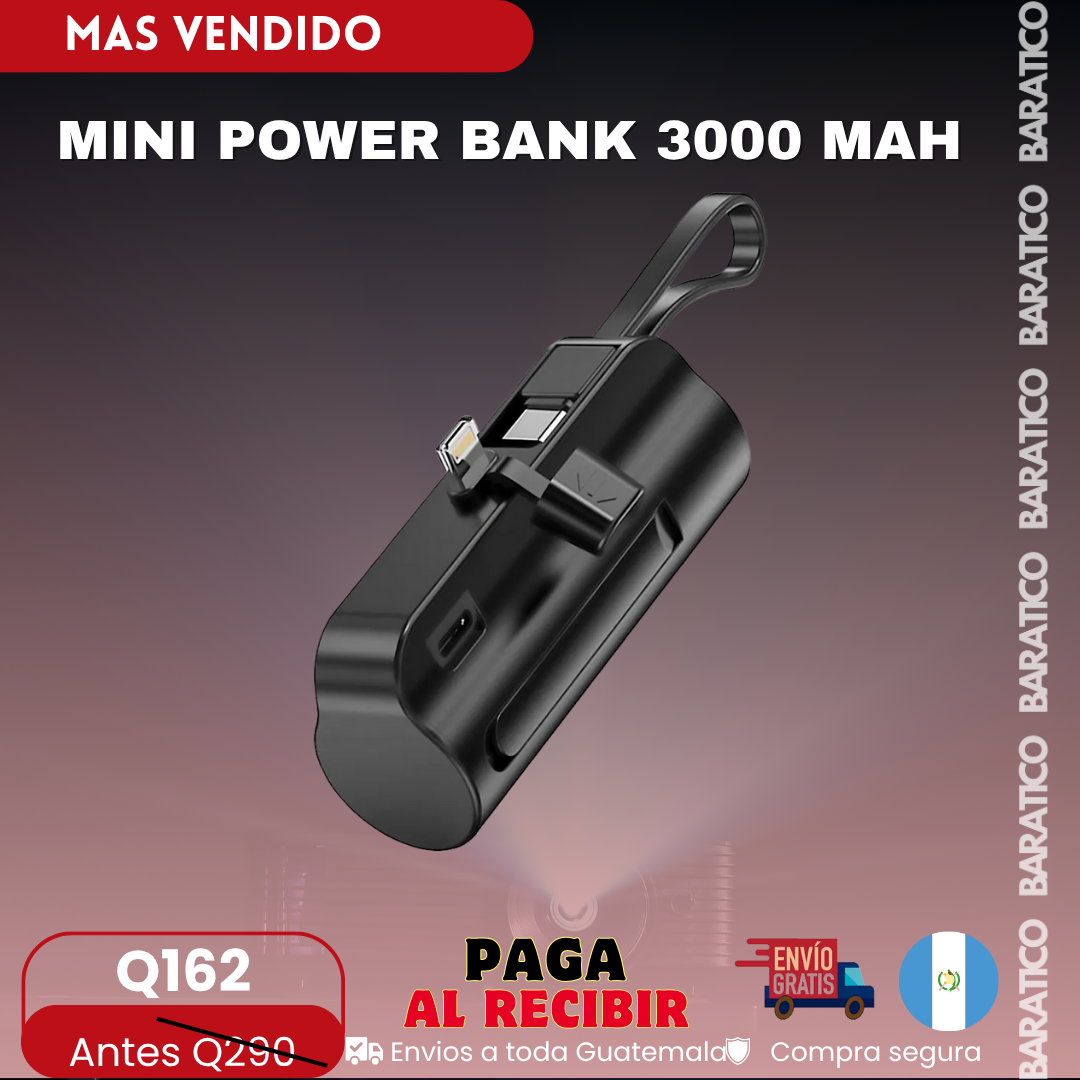 MINI POCKET POWER BANK 3000 mAh