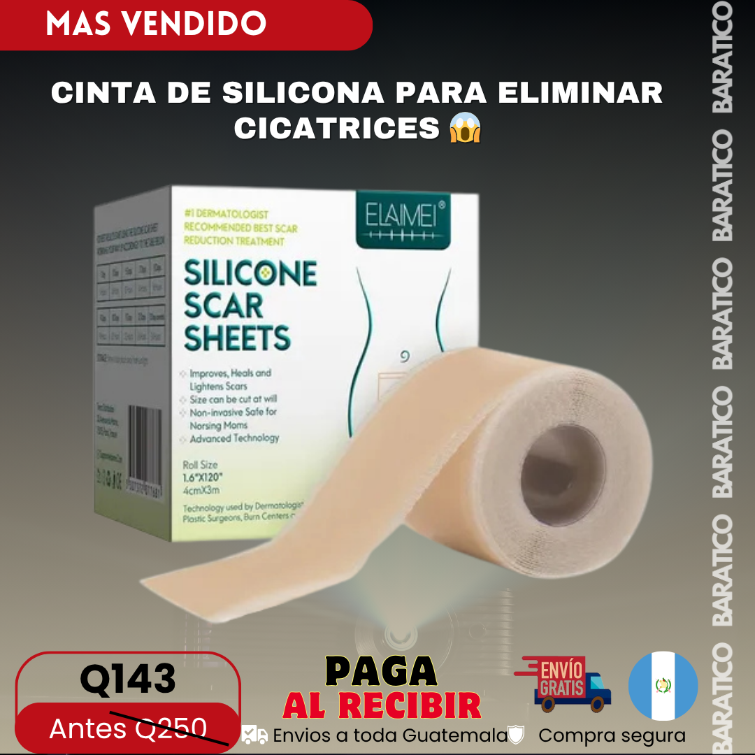 CINTA DE SILICONA PARA ELIMINAR CICATRICES 😱