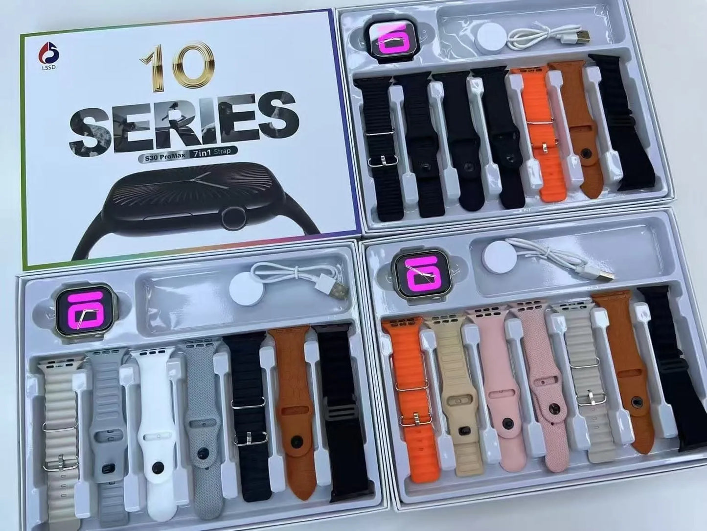 SMARTWATCH S30 PRO MAX SERIE 10 7 CORREAS