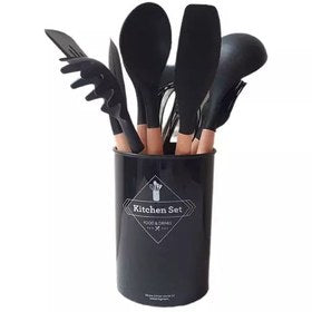 SET DE UTENSILIOS DE COCINA 12 PIEZAS EN SILICONA