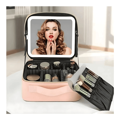 ORGANIZADOR DE MAQUILLAJE CON LUZ Y ESPEJO ¡MAQUILLAJE PERFECTO! ⭐