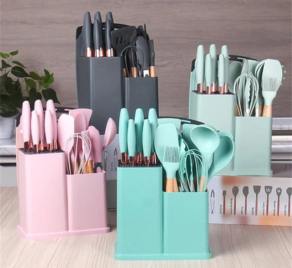 SET DE UTENSILIOS DE COCINA COMPLETO Y ELEGANTE 19 PIEZAS 🥳