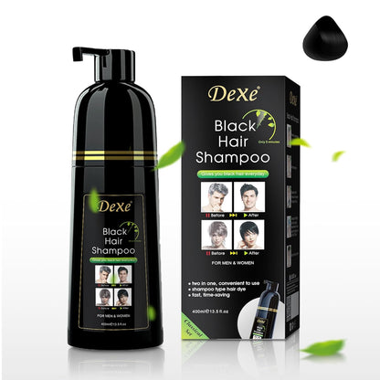 BLACK HAIR SHAMPOO DEXE 400ML ADIOS CANAS 🤗