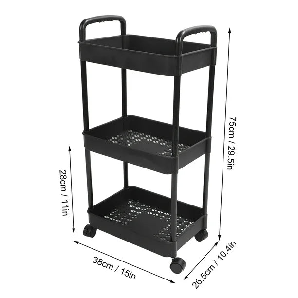 CARRITO ORGANIZADOR CON RUEDAS 3 NIVELES