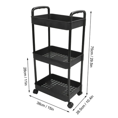 CARRITO ORGANIZADOR CON RUEDAS 3 NIVELES