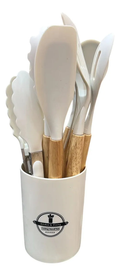 SET DE UTENSILIOS DE COCINA 12 PIEZAS EN SILICONA