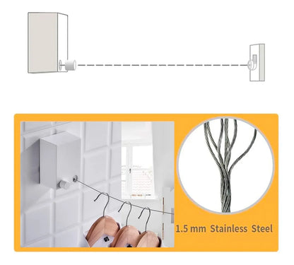 TENDEDERO CUERDA RETRÁCTIL PARA ROPA