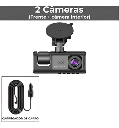 CÁMARA DVR DOBLE LENTE 1080P PARA CARRO VISIÓN NOCTURNA Y GRAN ANGULAR