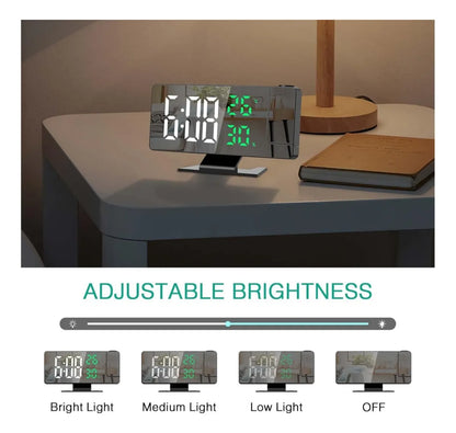 RELOJ DESPERTADOR ESPEJO PROYECTOR DS