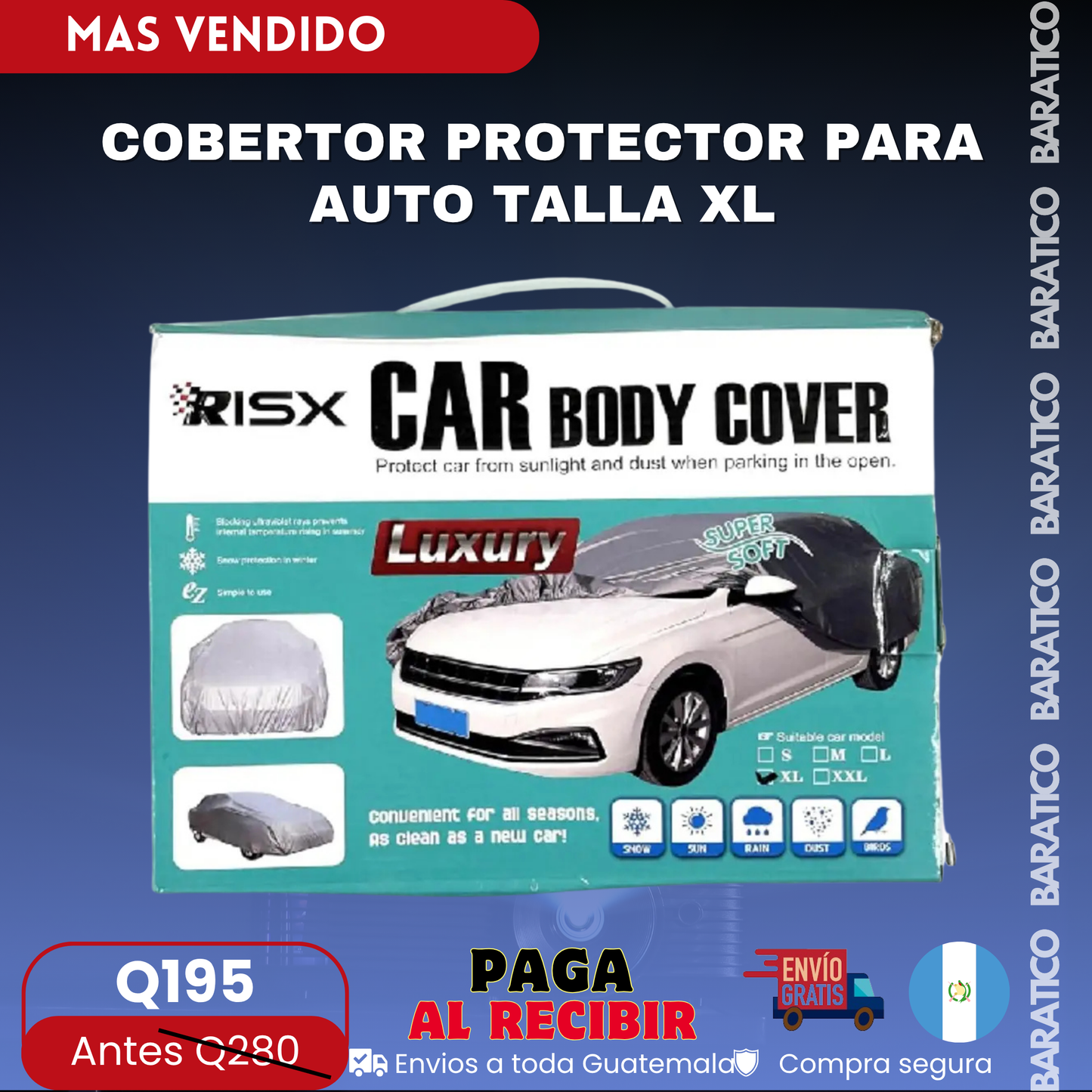 COBERTOR PROTECTOR PARA AUTO 🚗