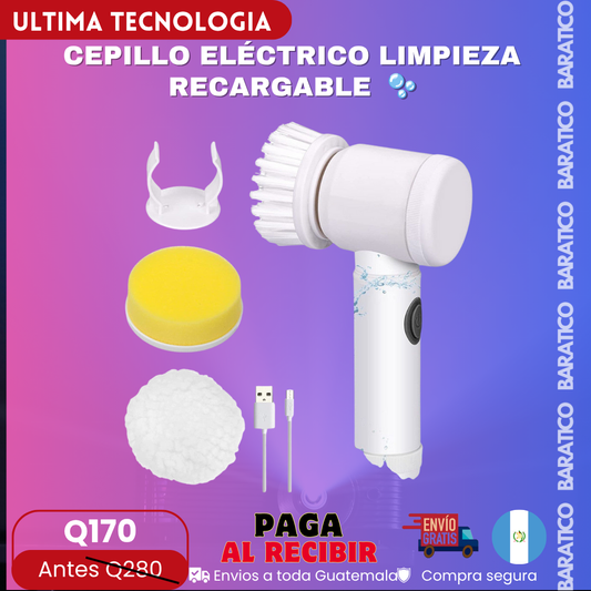 CEPILLO ELÉCTRICO LIMPIEZA RECARGABLE  🫧