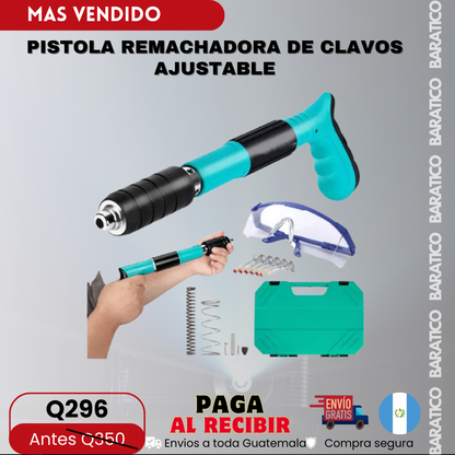 PISTOLA REMACHADORA DE CLAVOS AJUSTABLE