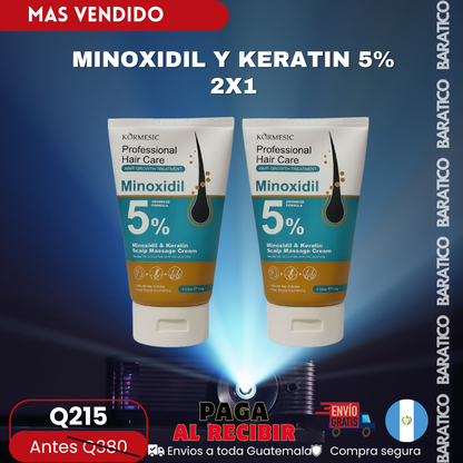 MINOXIDIL Y KERATIN 5% 2X1