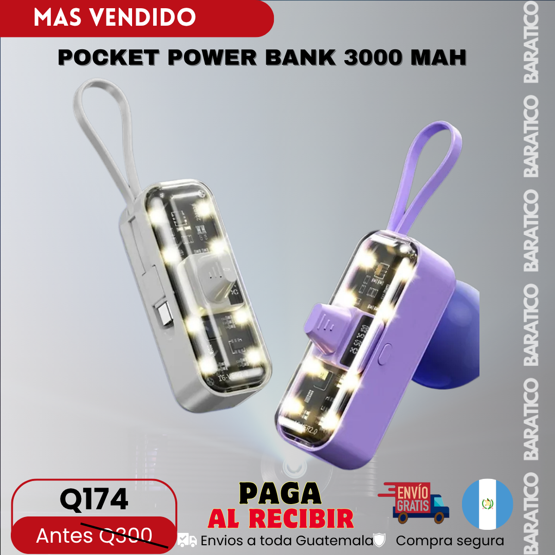 POCKET POWER BANK 3000 mAh