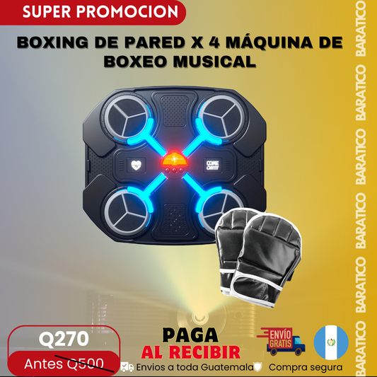 Boxing de Pared x 4 Máquina De Boxeo Musical