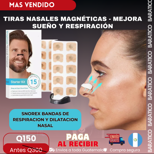 TIRAS NASALES MAGNÉTICAS - MEJORA SUEÑO Y RESPIRACIÓN⭐