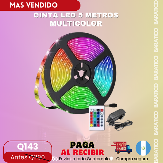 Cinta Led 5 Metros Multicolor