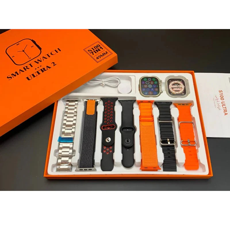 COMBO S100  Ultra Smart Watch 7 En 1 Impermeable 7 Correas 🔥