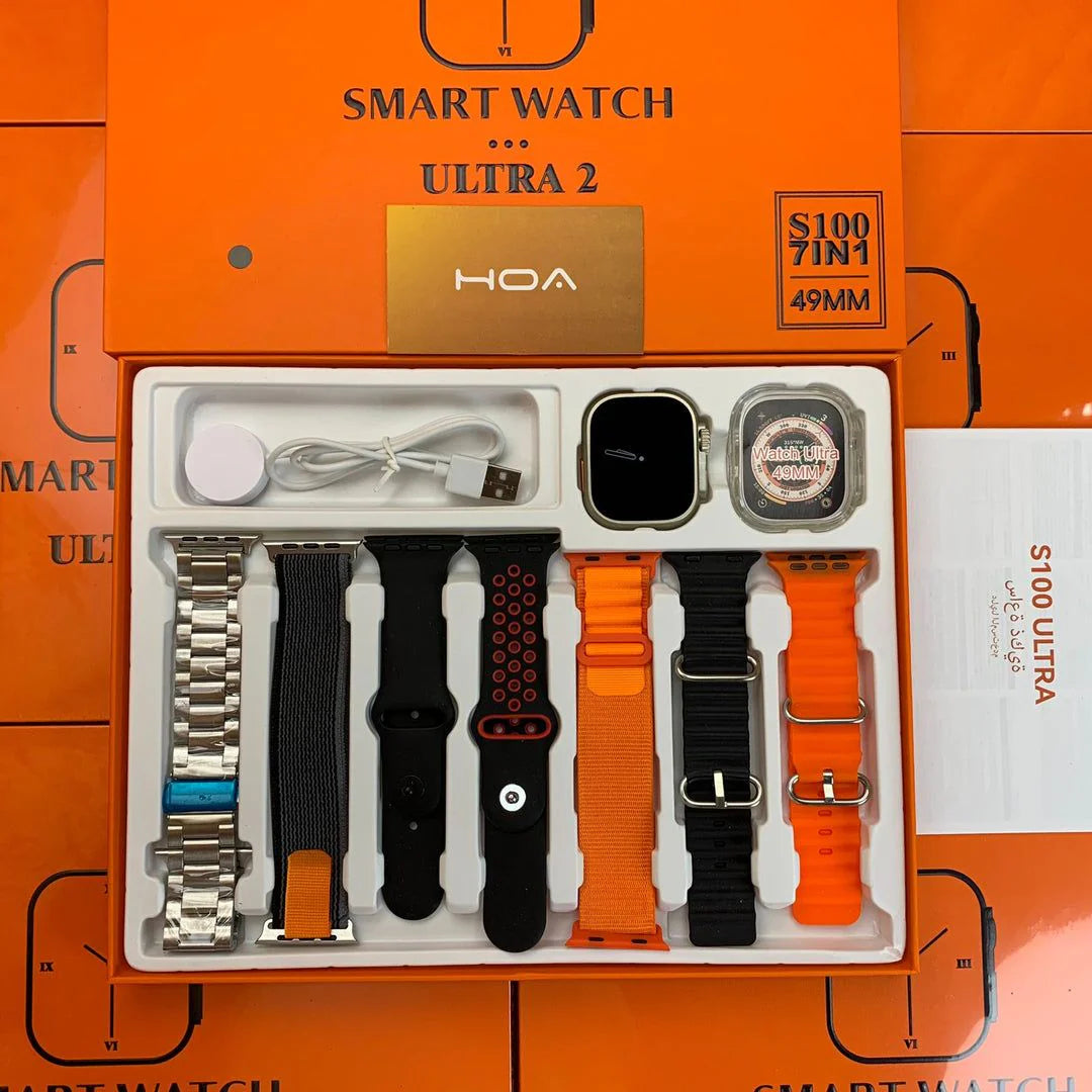 COMBO S100  Ultra Smart Watch 7 En 1 Impermeable 7 Correas 🔥