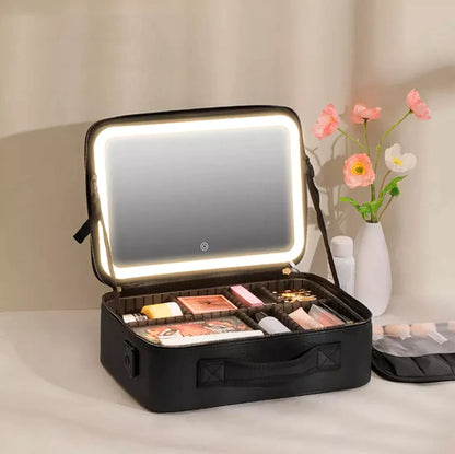 ORGANIZADOR DE MAQUILLAJE CON LUZ Y ESPEJO ¡MAQUILLAJE PERFECTO! ⭐