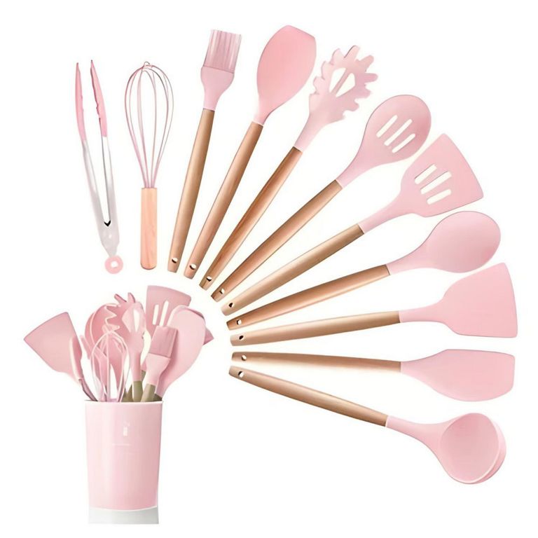SET DE UTENSILIOS DE COCINA 12 PIEZAS EN SILICONA