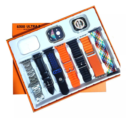 COMBO S300 ULTRA 10 EN 1 SMARTWATCH , AUDIFONOS , FUNDA , 7 CORREAS 🤯